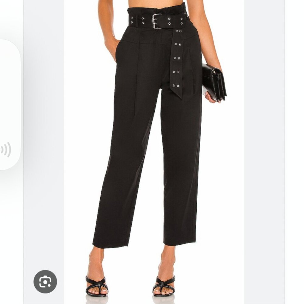 ALLSAINTS Ali trouser black high waist cotton pants Sz 4 pockets